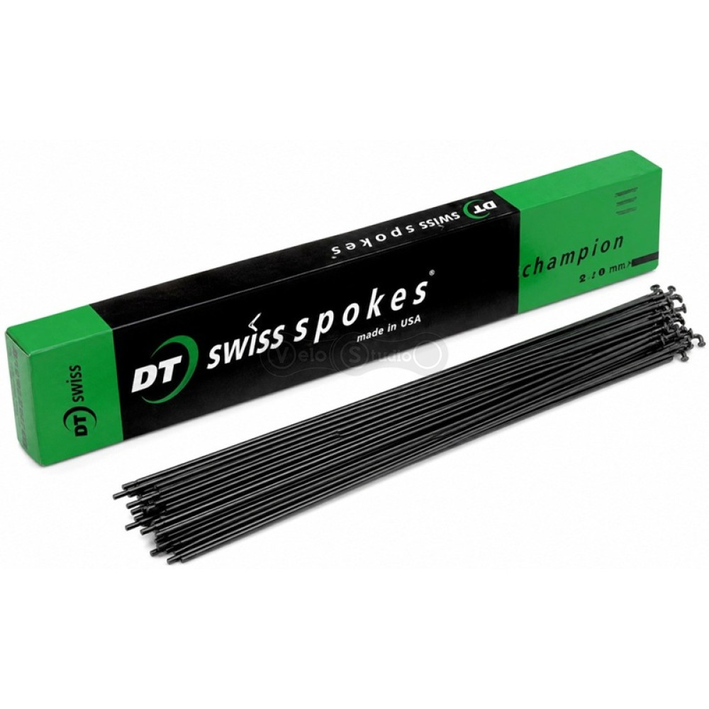 Спицы DT Сhampion black 2.0 x 255mm mm х100шт