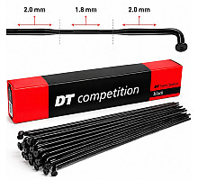 Спицы DT Competition Standart Black 2.0/1.8mm x 298mm х100шт