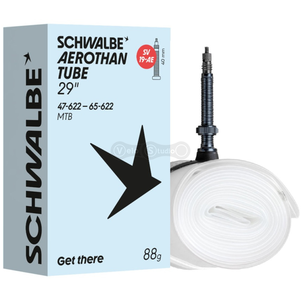 Камера TPU 29/28 (47/65-622) Schwalbe SV19-AE AEROTHAN, Alu 40mm