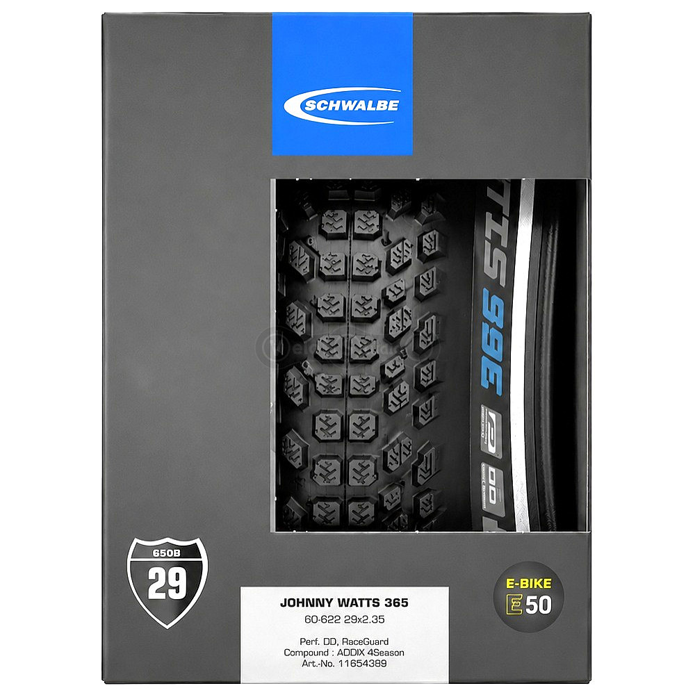 Вело покрышка 29x2.35 (60-622) Schwalbe JOHNNY WATTS 365 Perf, DD, GreenGuard B/B-SK+RT