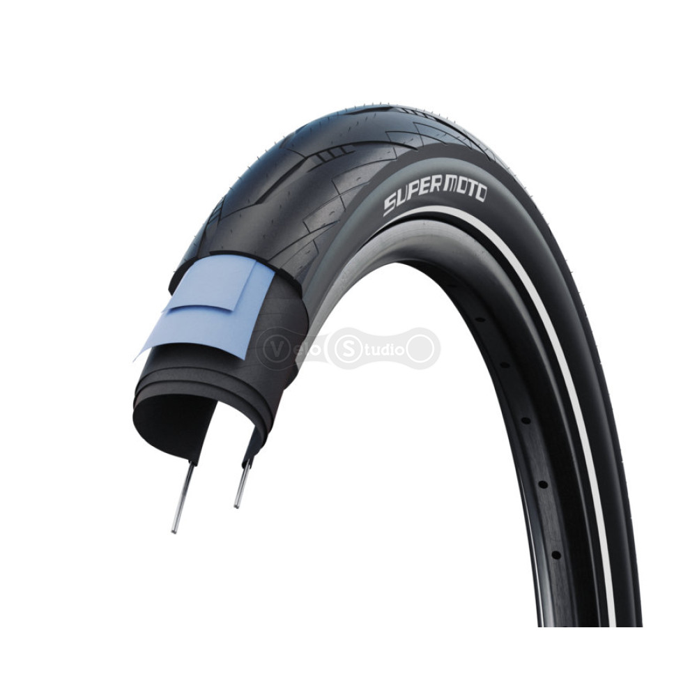 Вело покрышка 28x1.50 700x38C (40-622) Schwalbe SUPER MOTO RaceGuard, B/B-SK+RT