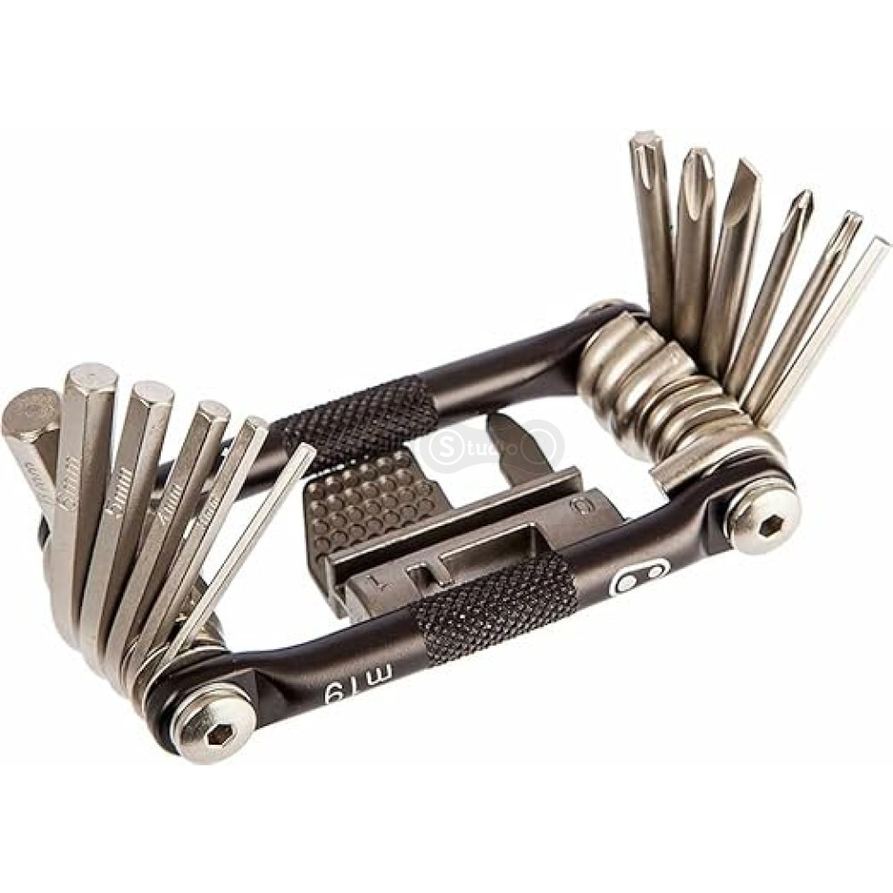 Мультитул Crankbrothers M19, 2/2.5/3/4/5/6/8мм, T10/Т25, Phillips #1/2, flat #2, ключі для спиць, вичавки ланцюга, чорний