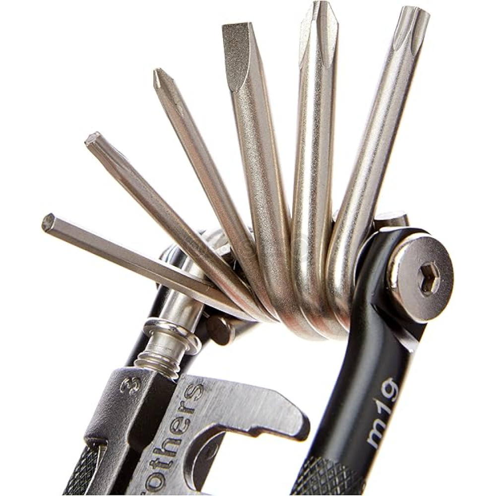 Мультитул Crankbrothers M19, 2/2.5/3/4/5/6/8мм, T10/Т25, Phillips #1/2, flat #2, ключі для спиць, вичавки ланцюга, чорний