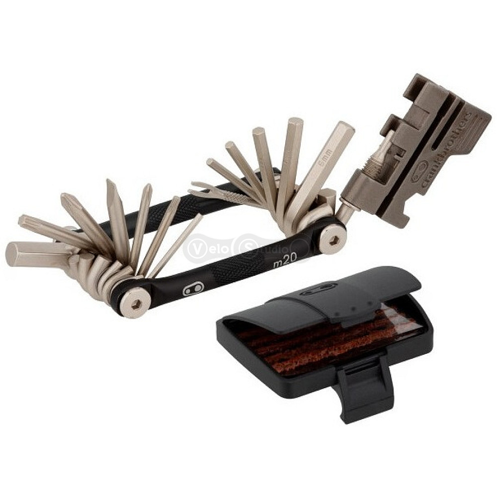 Мультитул Crankbrothers M20, 2/2.5/3/4/5/6/8мм, T10/Т25, Phillips #1/2, flat #1, ключі для спиць, вичавки ланцюга, чорний