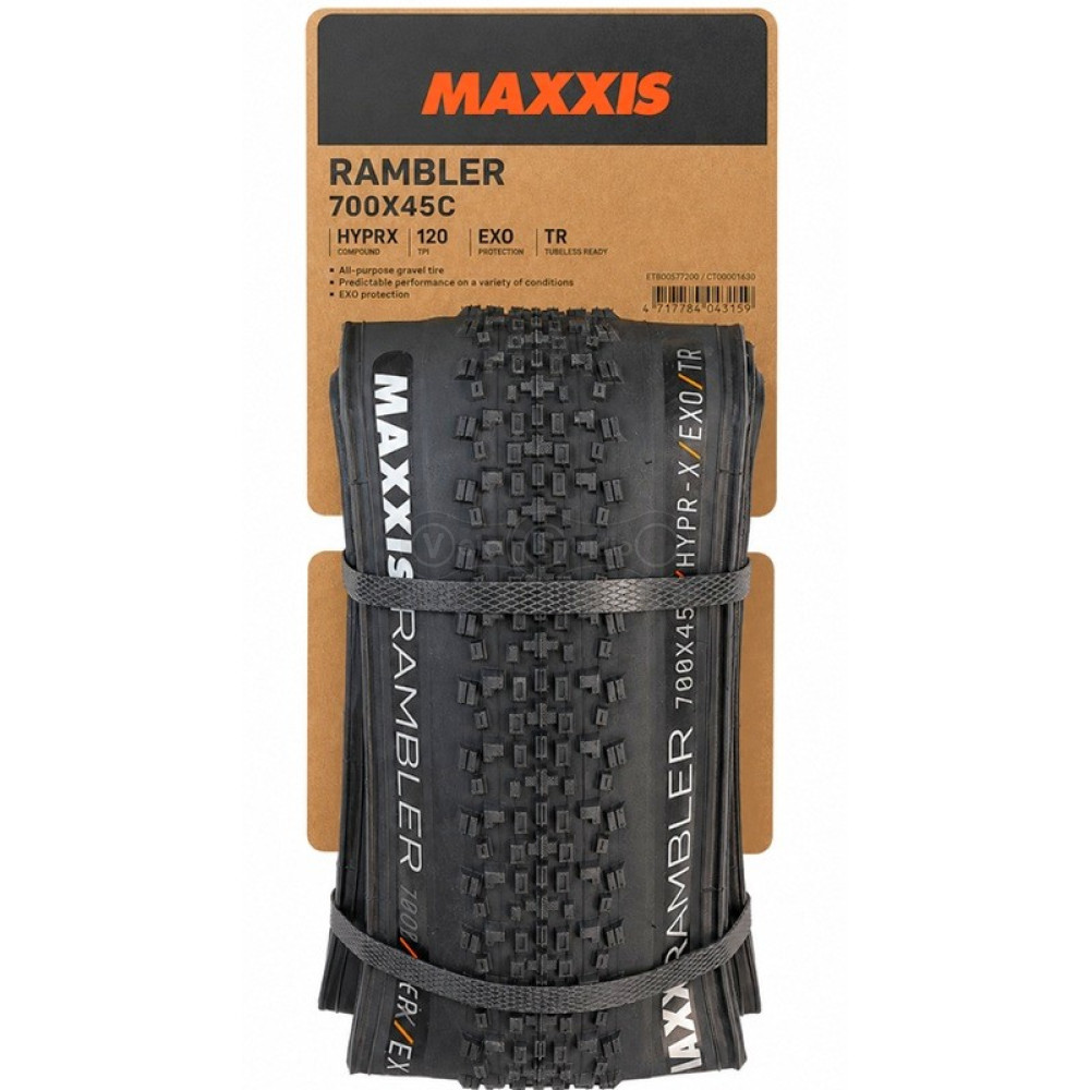 Вело покрышка MAXXIS RAMBLER 700X45C TPI 120 Foldable HYPR-X/EXO/TR