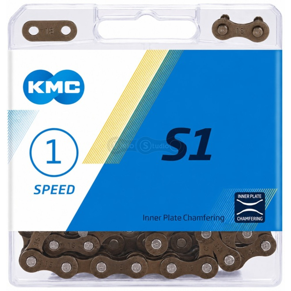 Цепь KMC S1 1 скорость 112 звеньев, Brown/Brown