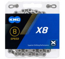 Ланцюг KMC X8 6/7/8 швидкостей 116 ланок Silver/Dark