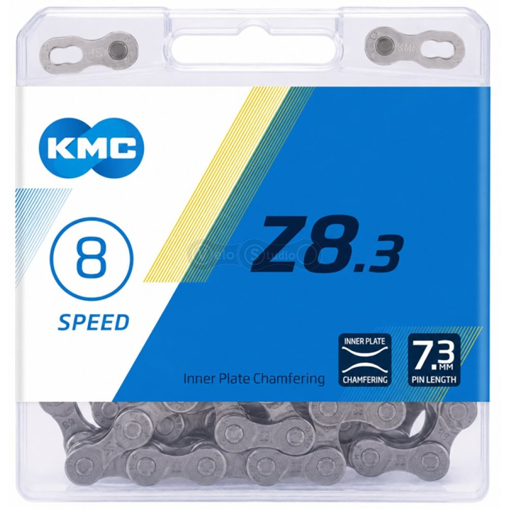 Цепь KMC Z8.3 6-7-8 скоростей 116 звеньев, Grey/Grey