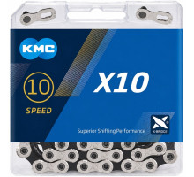 Ланцюг KMC X10 NPBK 10 швидкостей 114 ланок Silver/Black