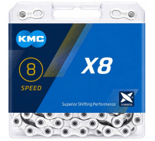 Ланцюг KMC X8 6-7-8 швидкостей 116 ланок, Silver/Silver