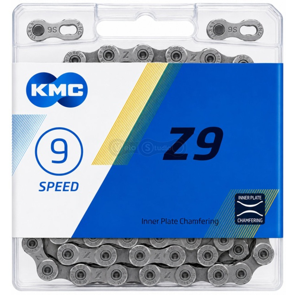 Цепь KMC Z9 9 скоростей 116 звеньев Grey/Grey