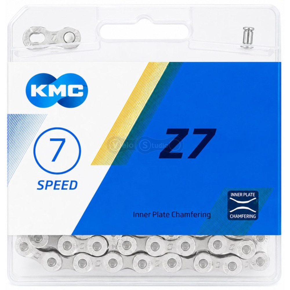 Цепь KMC Z7 6/7 скоростей 116 звеньев Silver/Silver