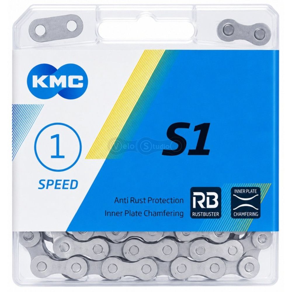 Цепь KMC S1 1 скорость 112 звеньев RB (устойчивая к коррозии)