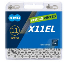 Ланцюг KMC X11EL NPNP Waxed Chain 11 швидкостей, 118 ланок, Silver/Silver