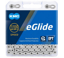 Ланцюг KMC eGlide Turbo 9/10/11 швидкостей 132 ланки, Silver/Silver
