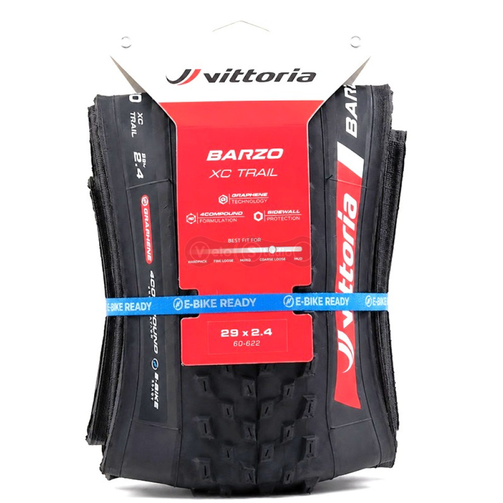 Вело покрышка Vittoria Barzo XC Trail 29x2.4, Tubeless Ready, черная