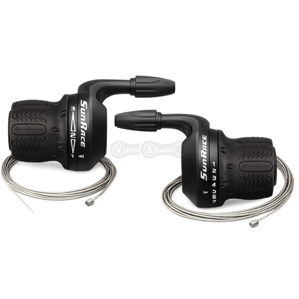 Грипшифти SunRace TSM27 L3/R7, лівий/правий, 3/7 швидкостей, з тросом 1700/2100 мм, OEM