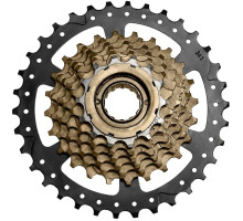 Трещотка SunRace MFM2A 7DV, 7 скоростей, 14-34T, Black/Brown, OEM