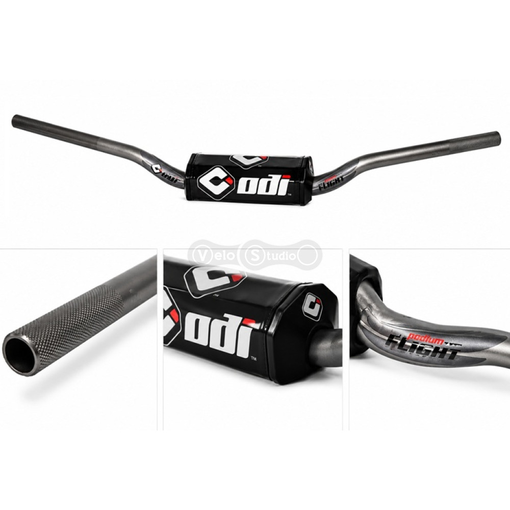 Мото кермо ODI MX Handlebars, 805 мм, підйом 50 мм, Podium FLIGHT Champ Graphite