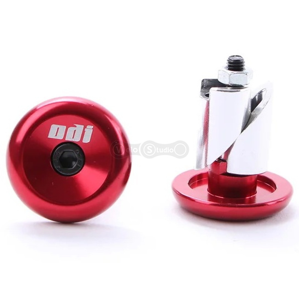 Баренды ODI Aluminum End Plugs w/Lasered Logo Red