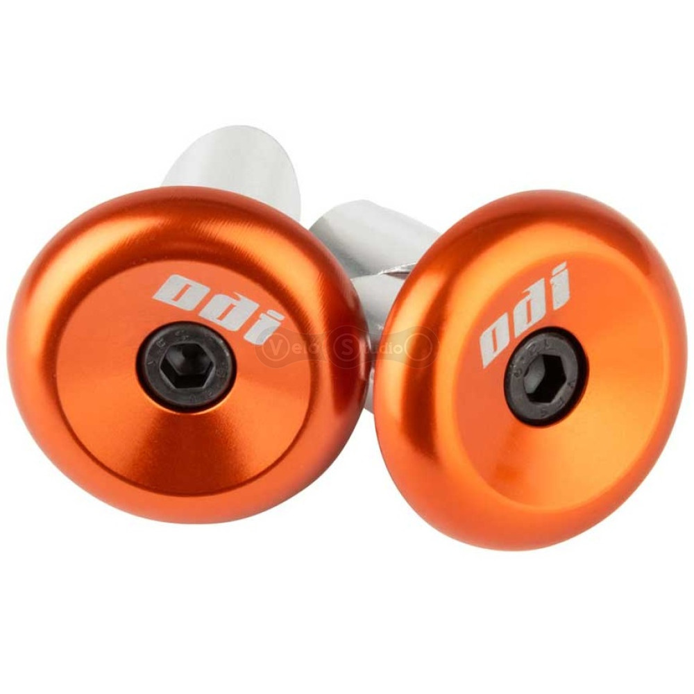 Баренды ODI Aluminum End Plugs w/Lasered Logo ORANGE