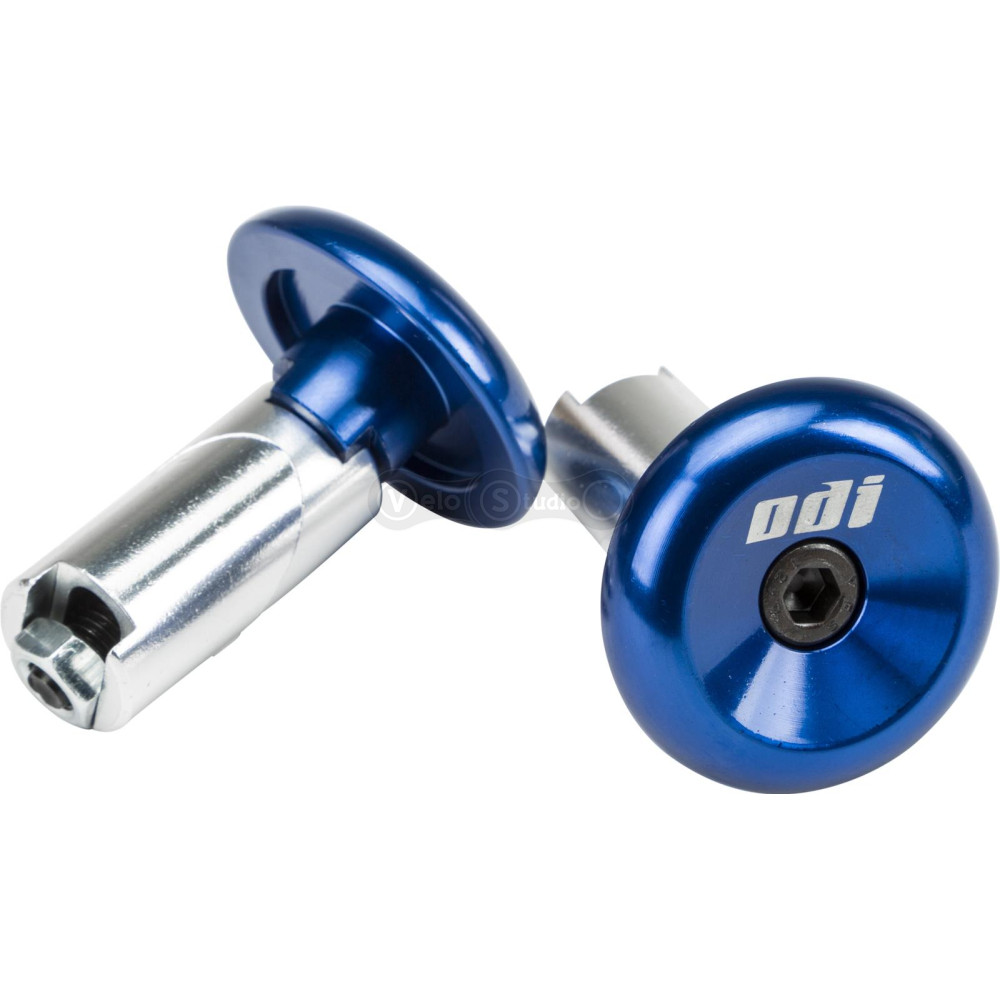 Баренды ODI Aluminum End Plugs w/Lasered Logo BLUE