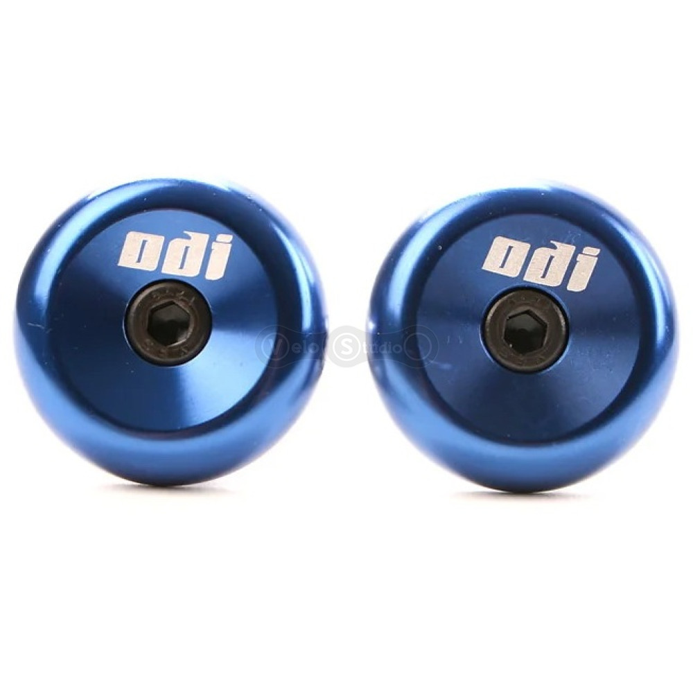Баренды ODI Aluminum End Plugs w/Lasered Logo BLUE