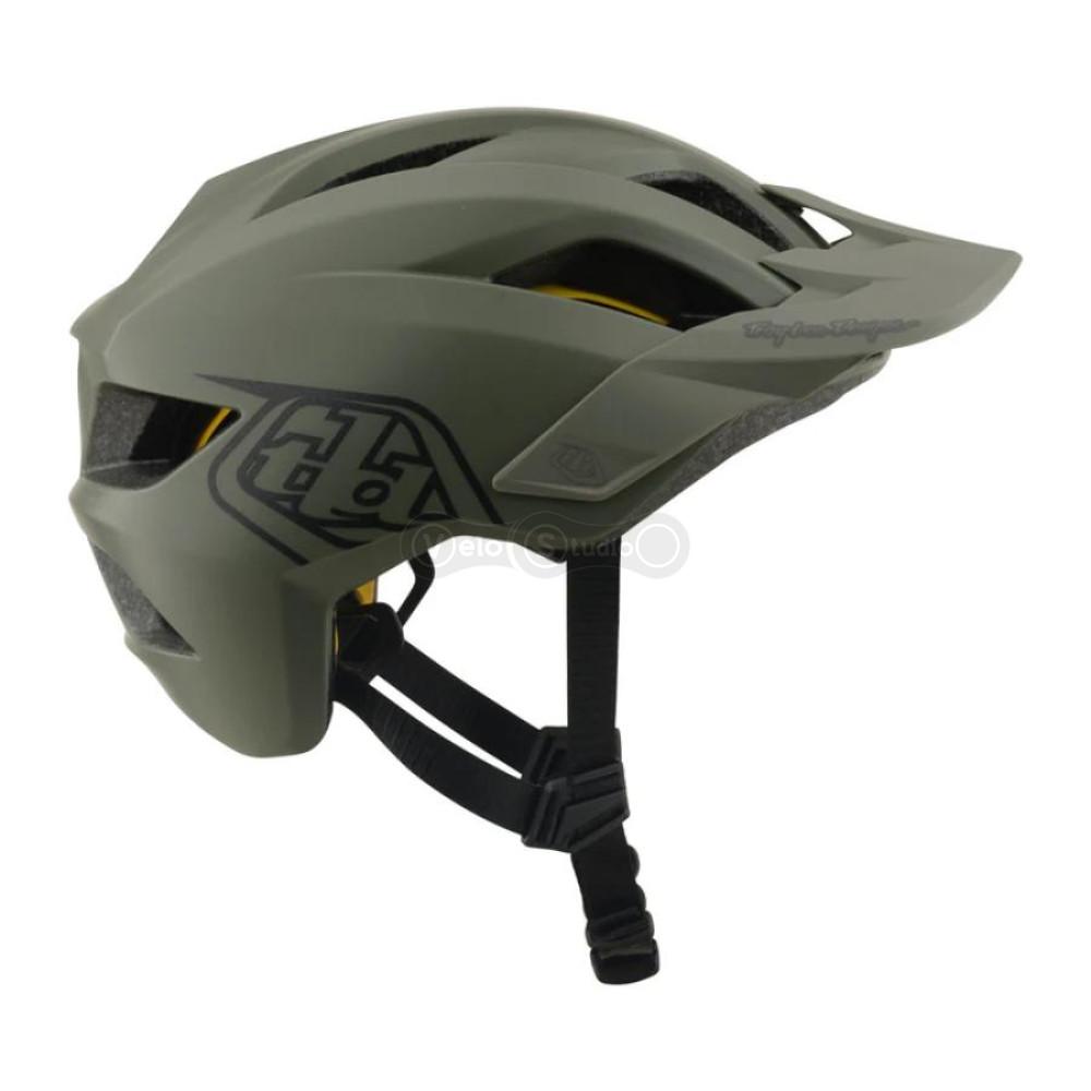 Детский вело шлем TLD Youth Flowline Mips Helmet; Point [Army/Phantom] (48-53см)