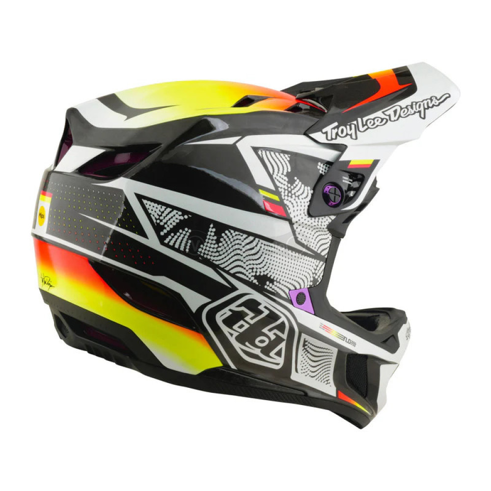 Вело шолом TLD D4 Carbon Mips Helmet; Lined Up [Black] M