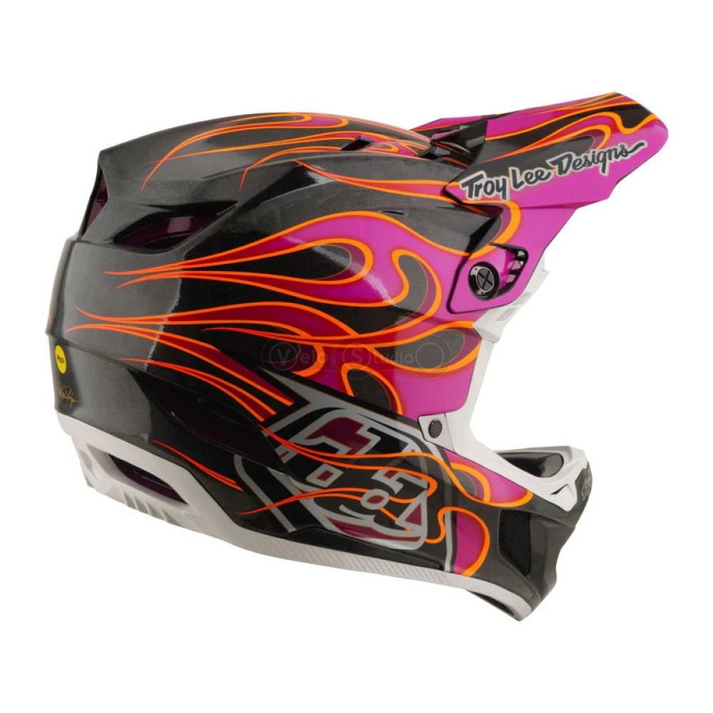 Вело шолом TLD D4 Carbon Mips Helmet; Torched [Carbon/Magenta] L
