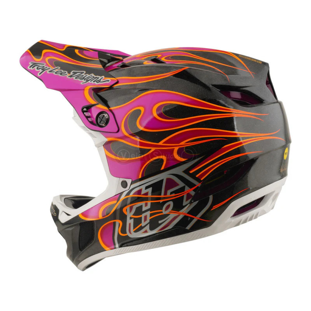 Вело шолом TLD D4 Carbon Mips Helmet; Torched [Carbon/Magenta] XL
