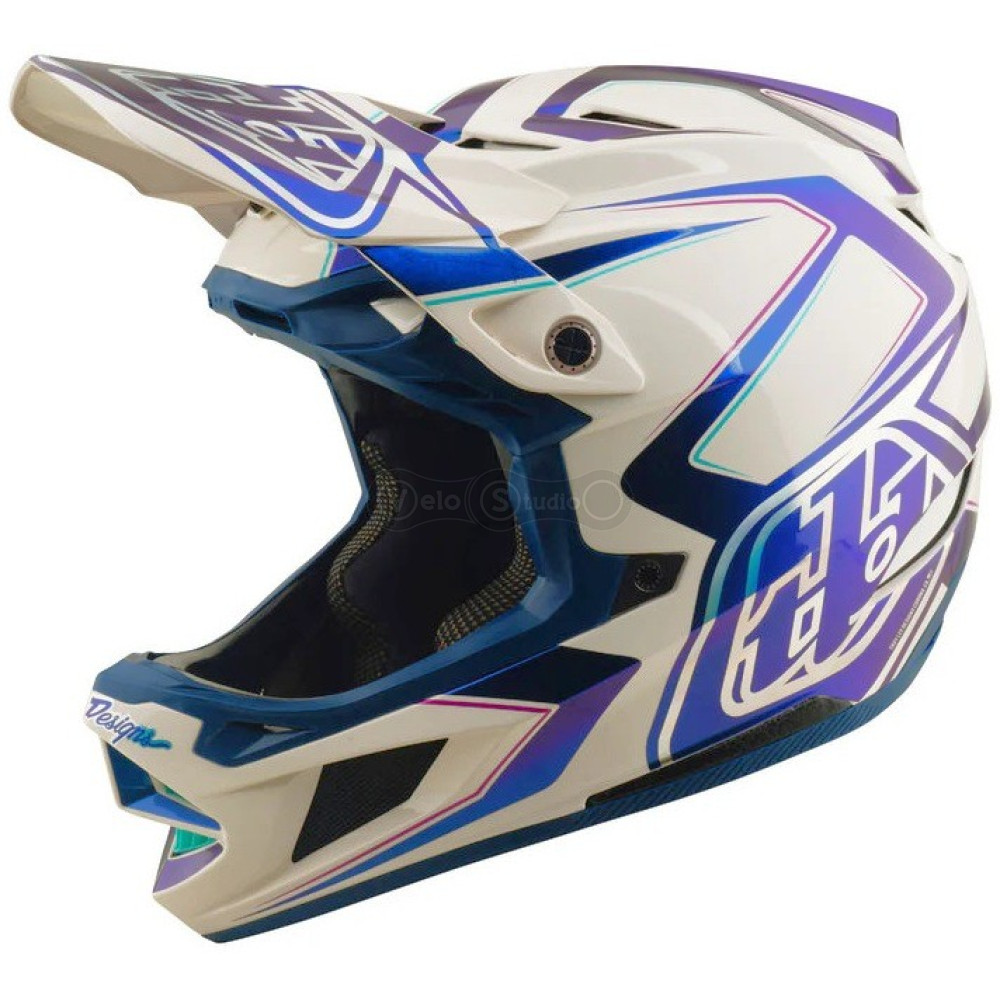 Вело шолом TLD D4 Composite Mips Helmet; Flared [White/Indigo] M