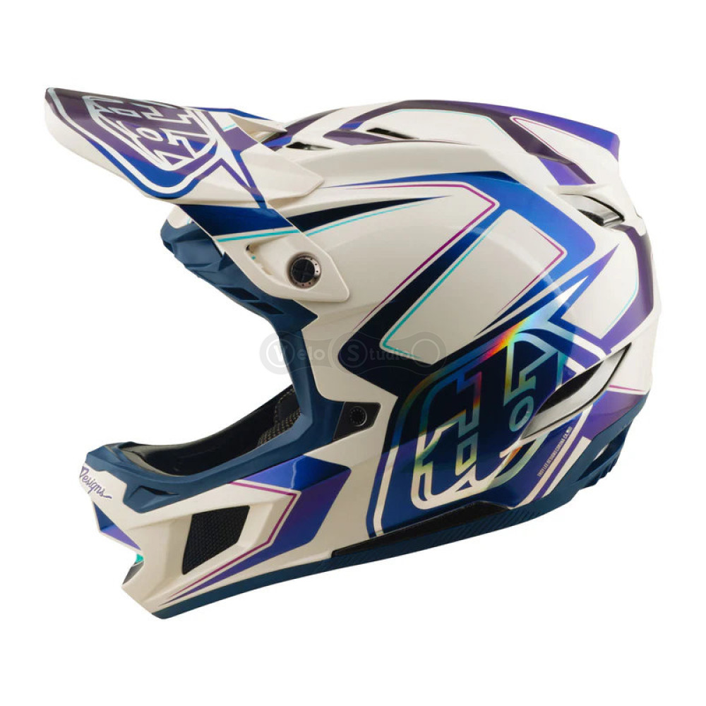 Вело шолом TLD D4 Composite Mips Helmet; Flared [White/Indigo] M