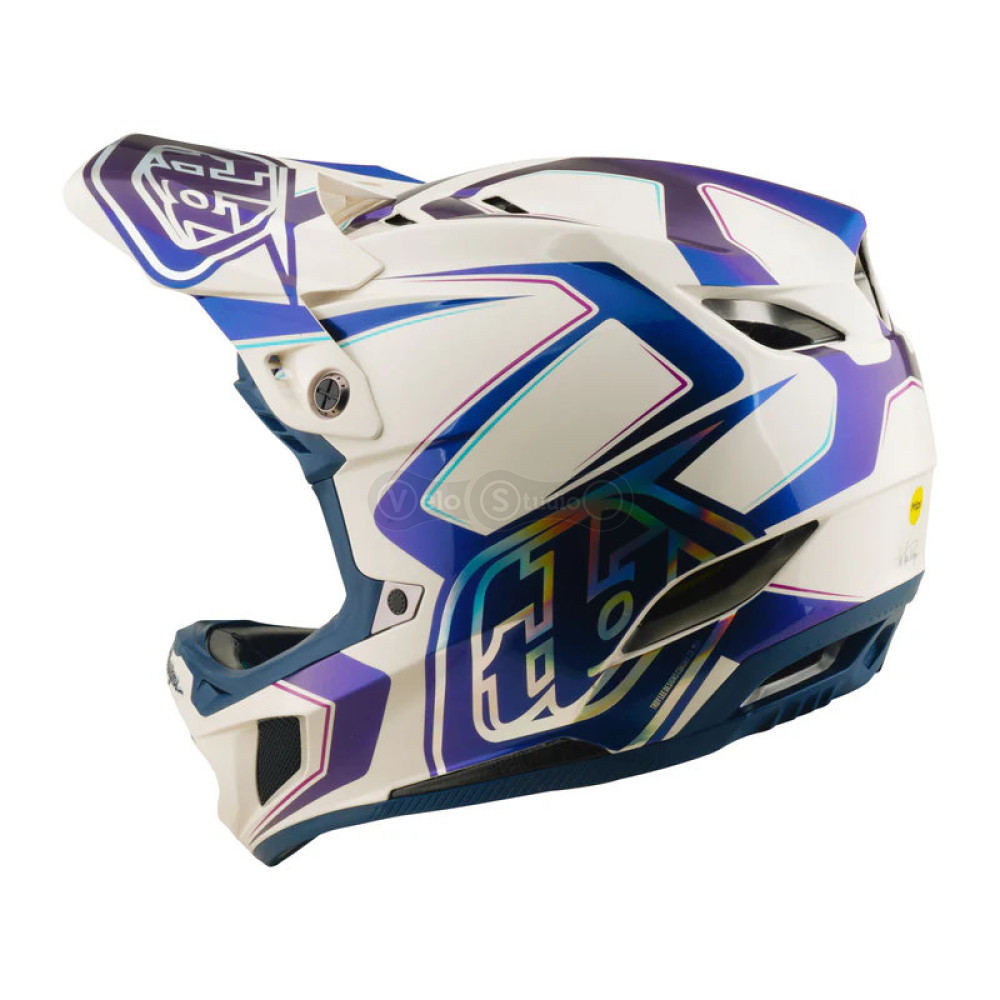 Вело шолом TLD D4 Composite Mips Helmet; Flared [White/Indigo] M
