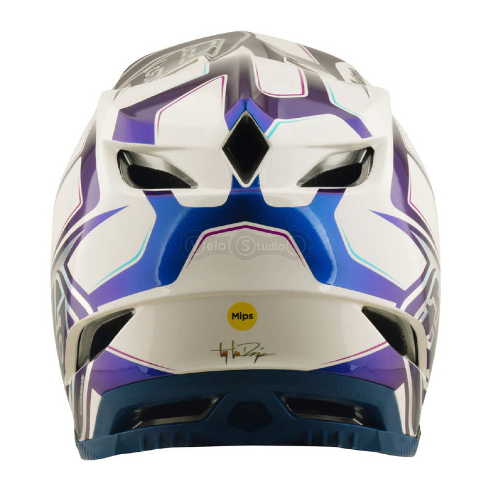 Вело шолом TLD D4 Composite Mips Helmet; Flared [White/Indigo] M