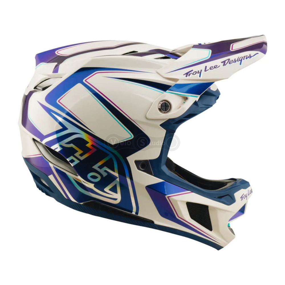Вело шолом TLD D4 Composite Mips Helmet; Flared [White/Indigo] M