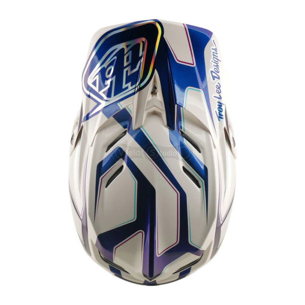 Вело шолом TLD D4 Composite Mips Helmet; Flared [White/Indigo] M