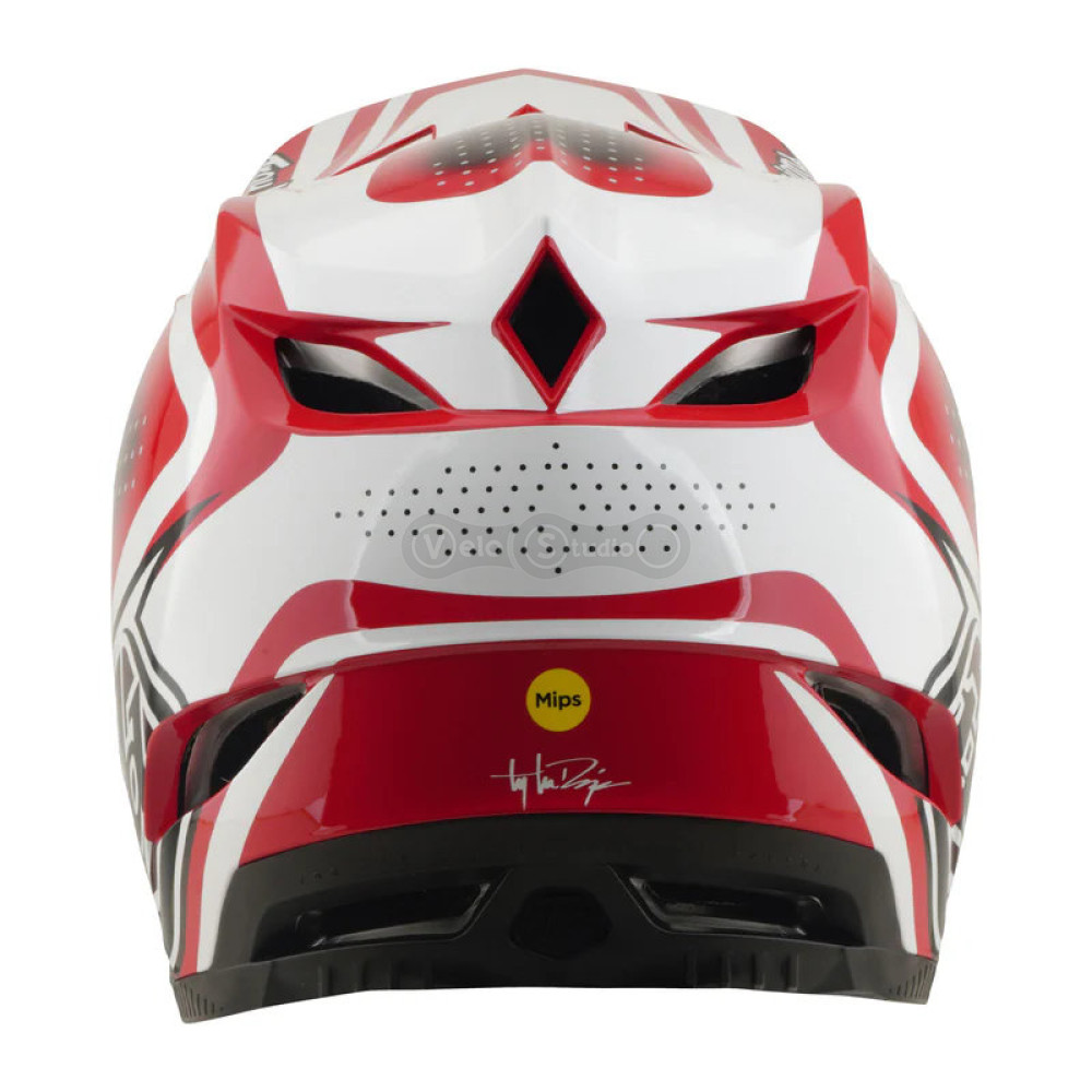 Вело шолом TLD D4 Polyacrylite Helmet; The Line [Fire/White] L