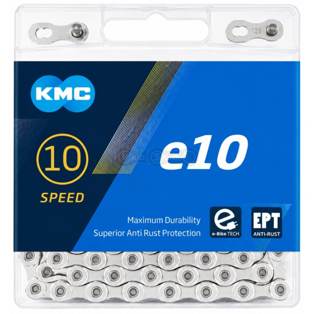 Ланцюг KMC e10 EPT Silver 10 швидкостей, 136 ланок + замок
