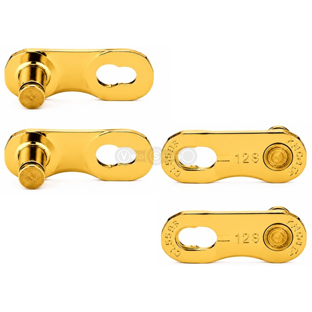 Замок ланцюга KMC Flat NR Gold, SRAM 13/12 швидкостей, уп 2 штуки