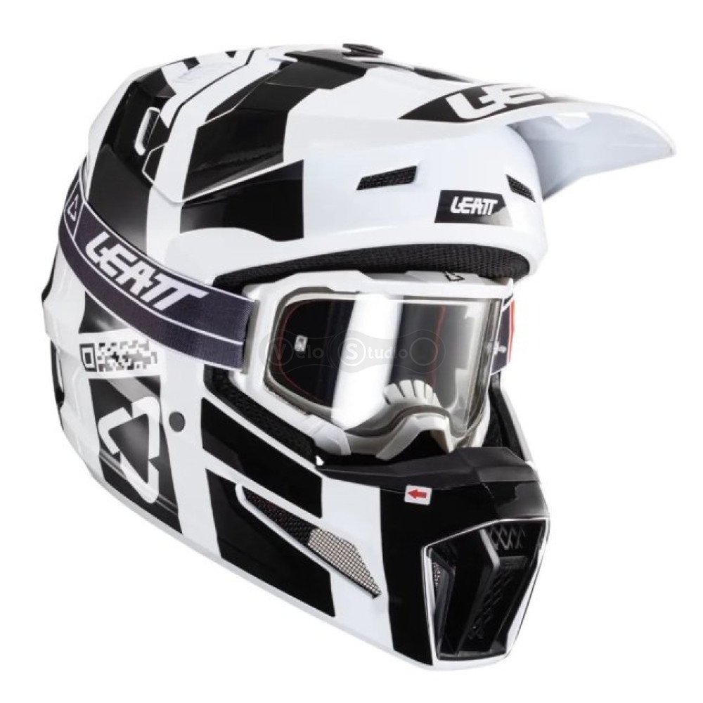 Мотошлем Leatt Helmet Moto 3.5 White S (55-56 см) + Маска Velocity 4.5