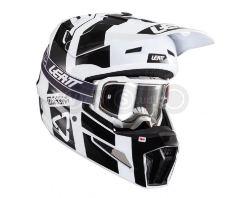 Мотошлем Leatt Helmet Moto 3.5 White S (55-56 см) + Маска Velocity 4.5