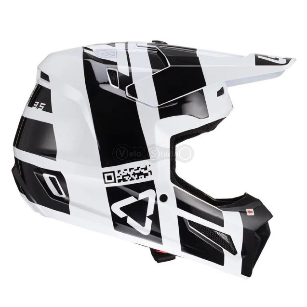 Мотошлем Leatt Helmet Moto 3.5 White S (55-56 см) + Маска Velocity 4.5
