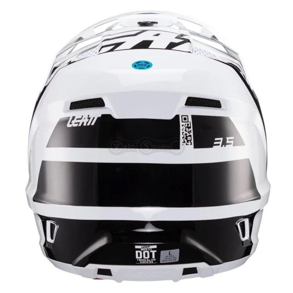 Мотошлем Leatt Helmet Moto 3.5 White S (55-56 см) + Маска Velocity 4.5