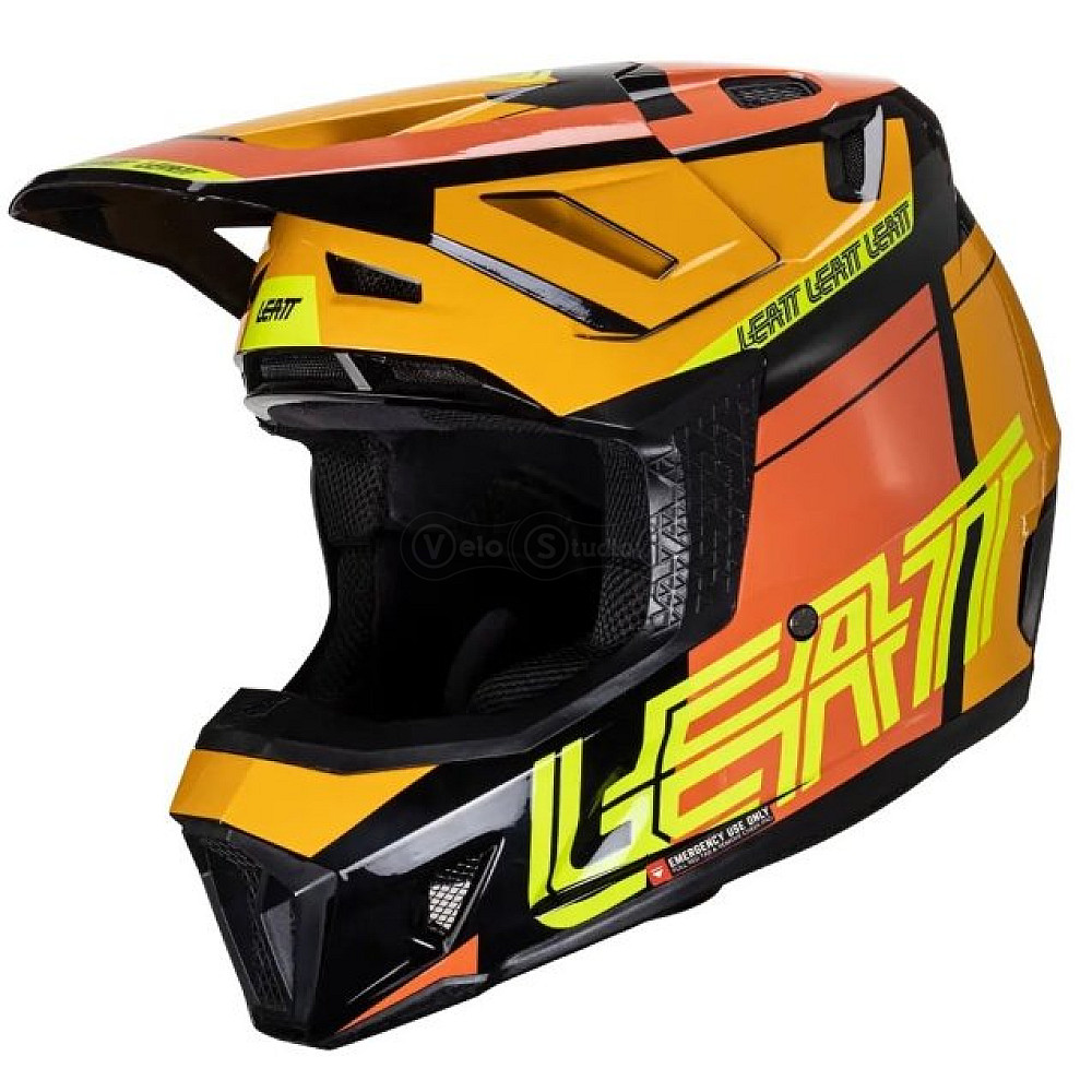 Мотошлем Leatt Helmet Moto 7.5 Citrus M (57-58 см) + Маска Velocity 4.5