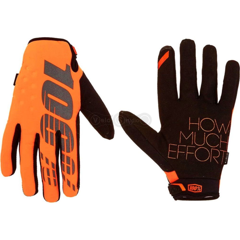 Зимние перчатки RIDE 100% BRISKER Cold Weather Fluo Orange размер S
