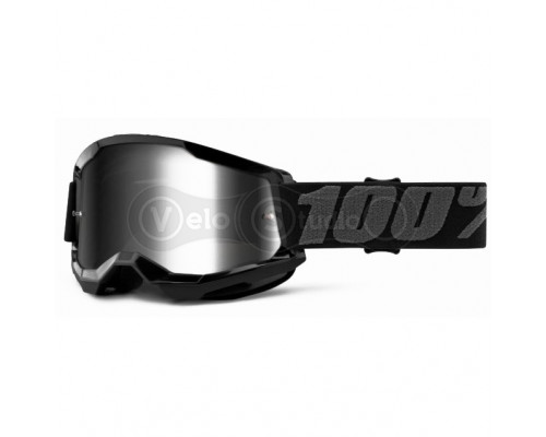 Маска Ride 100% STRATA 2 Goggle Black - Mirror Silver Lens