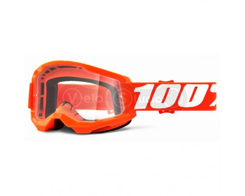 Маска Ride 100% STRATA 2 Goggle Orange - Clear Lens