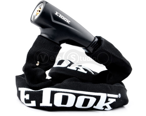 Вело замок ланцюг ETOOK ET455 6 x 1000 мм чорний