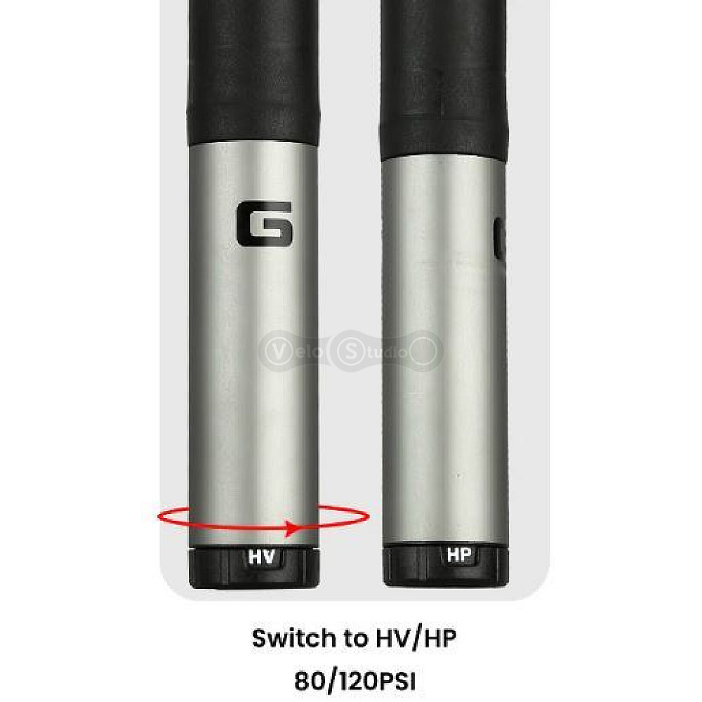 Насос Giyo GP-89 c манометром, шлангом и регулировкой давления 80/120 psi